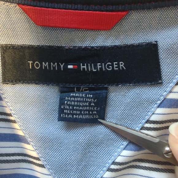 Men's Tommy Hilfiger Button Down Shirt - Size Large - EUC - Picture 3 of 4